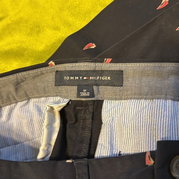 Tommy Hilfiger Women's Boat Print heritage Chino Pants Blue Size 12 - Picture 2 of 7